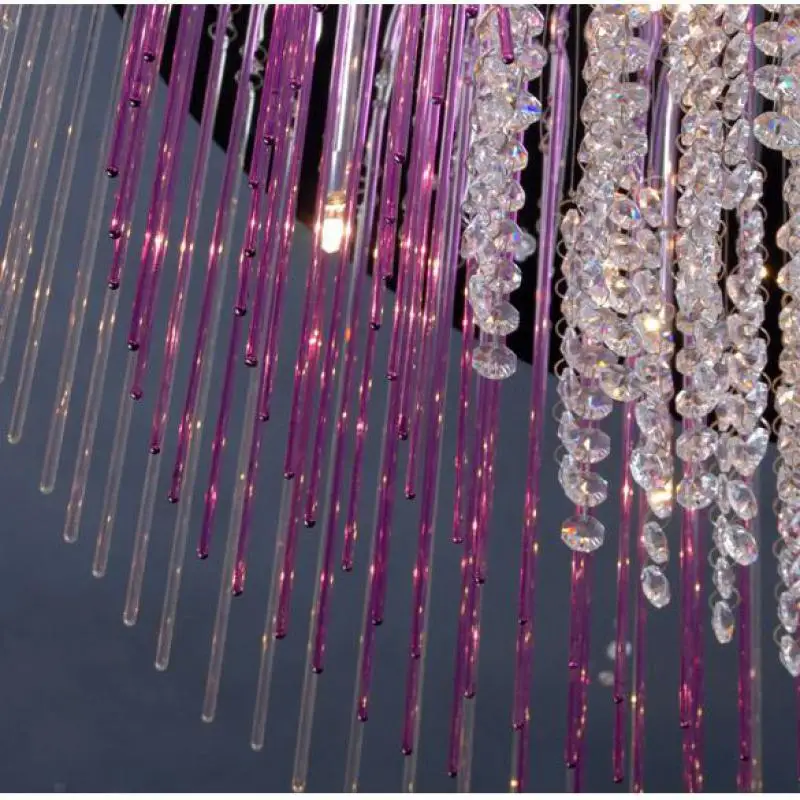 Спальня Новинка черный стеклянный стержень потолочная лампа бар Фиолетовое