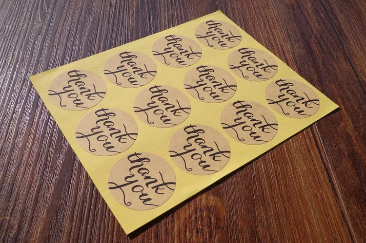 120 шт 2018 Новое поступление спасибо круг ручная работа упаковка для торта