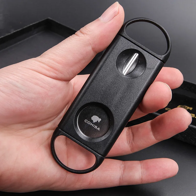 Новинка 1 шт. Cohiba Cigar V-Cut Cigar Cutter из нержавеющей стали черная машинка для стрижки сигар аксессуары для сигар