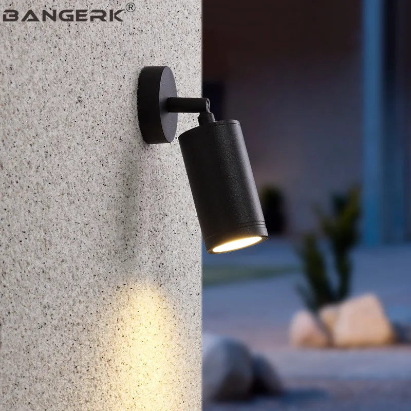 Modern Outdoor Wall Lamp Spotlight Waterproof LED Porch Lights Adjustable Angle Sconce Light Garden Balcony Lighting | Освещение