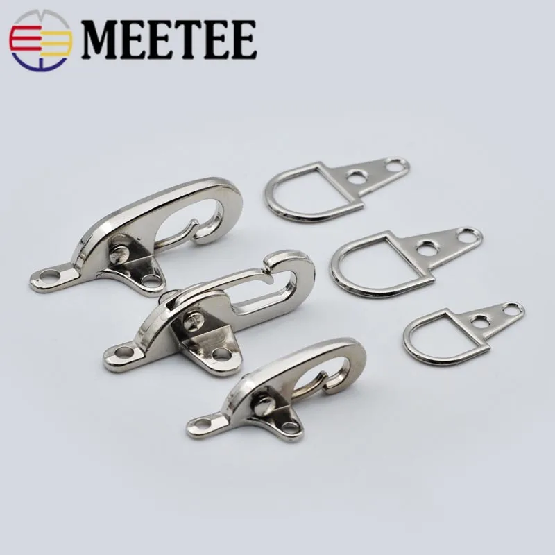 Металлическая пряжка Meetee 4/5 см декоративная застежка с карабином для пальто
