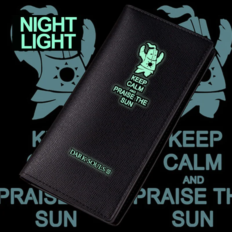 Night Light Long Коллекция бумажников MeanCat Dark Souls 3 из искусственной кожи, игровые кошельки для PS4 с внутренним карманом и карманом для монет - Цвет: Night Light Long