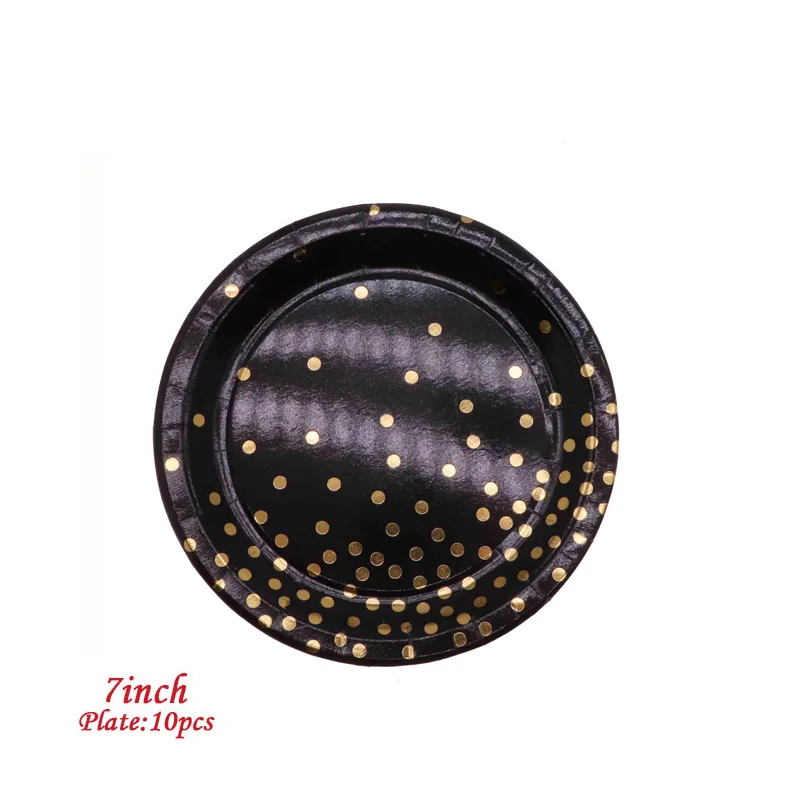 10pcs plates Золотая фольга салфетка Свадебные украшения вечерние украшения детский душ одноразовые салфетки день рождения принадлежности Посуда - Цвет: 10pcs plates