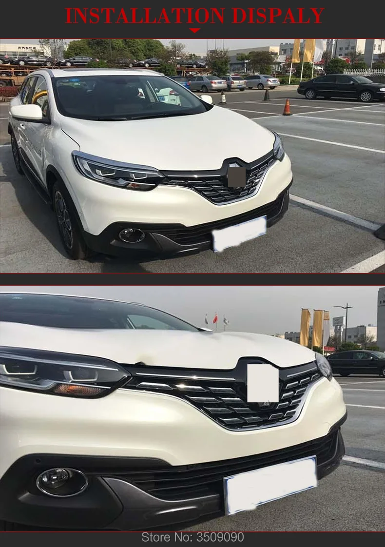 Для Renault Kadjar Передняя сетчатая решетка крышка отделка капота отделка Литье защита автомобиля наклейки для укладки
