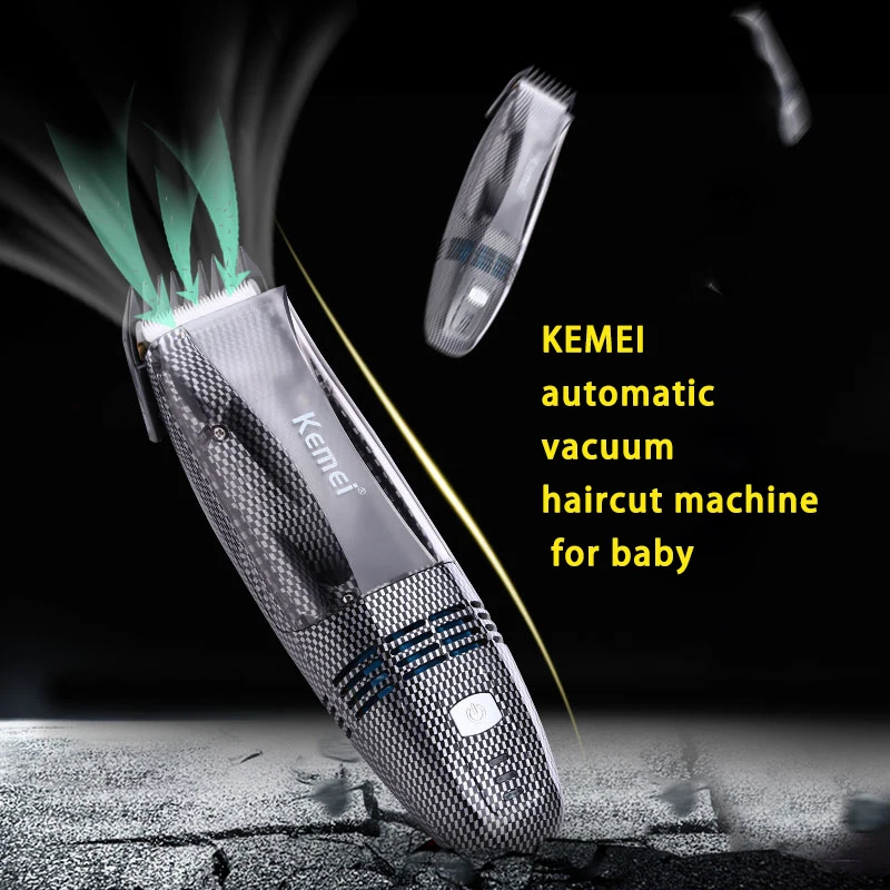 Автоматическая машинка для стрижки волос Kemei Профессиональная Детская вакуумная