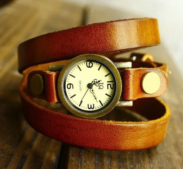 Часы JQ Брендовые женские наручные часы Roma Подлинная винтажный из бычьей кожи