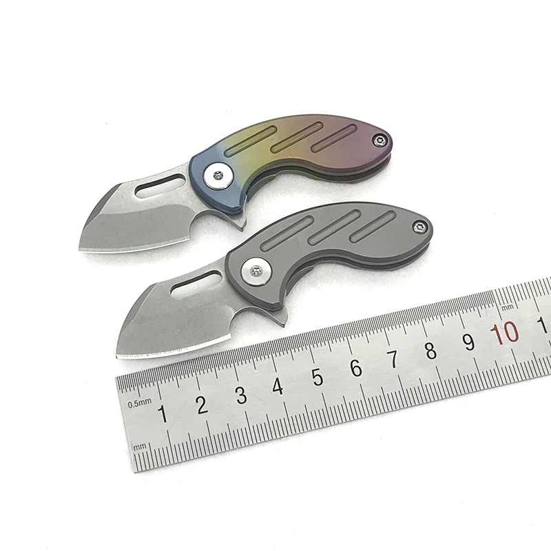 Curve паук спасения EDC инструмент Малый складной нож выживания Titanium красочные мини