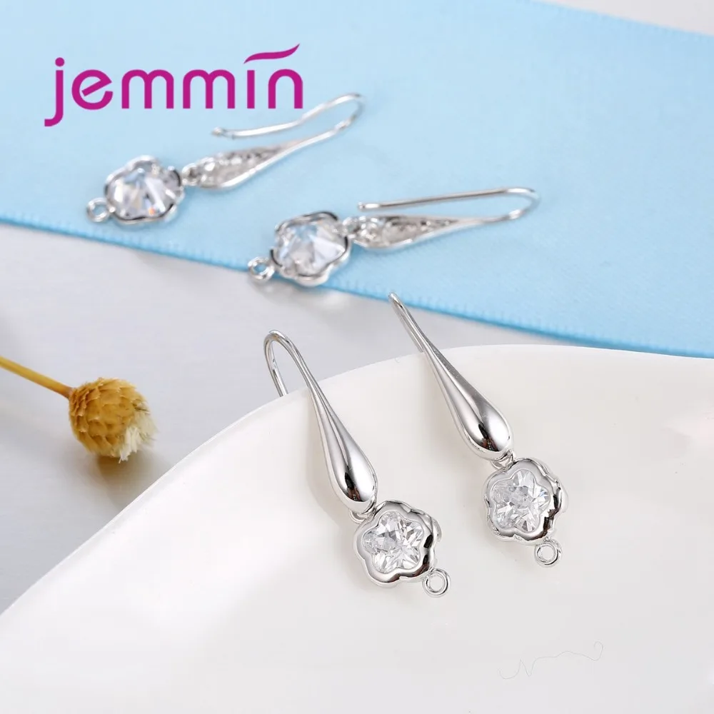 U образные кристаллические серьги Крючки из серебра 925 пробы|findings earrings|findings 925jewelry