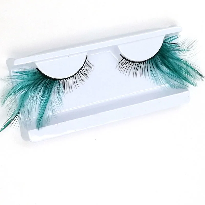 1 пара модных ресниц Длинные цветные перьевые ресницы инструмент для макияжа
