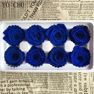 royal blue 4-5 см консервированные Цветы Роза подарок на день матери вечная жизнь цветок материал Рождество День святого Валентина Подарочная коробка бессмертный цветок розы - Цвет: royal blue