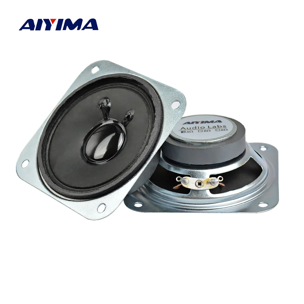 AIYIMA 2PCS 4ohm 3W Audio Speaker 2.75 inch 70mm Full Range Tweeter Altavoz Square loudSpeaker DIY Home Theater Sound System