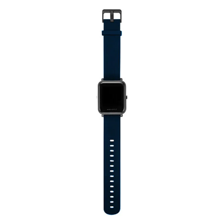 Силиконовый спортивный ремешок для Xiao mi Hua mi Amazfit Bip mi Pace Lite Смарт-часы 20 мм сменный Браслет умный аксессуар черный