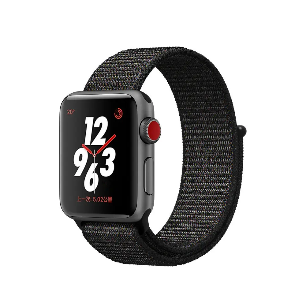 Нейлон спортивная петля ремешок для наручных часов Apple Watch, версии 44/40 мм 42 38 мм и нержавеющая сталь металлический корпус наручных часов iWatch, 4/3/2/1 крючок для браслетов и застежка-петля наручные Аксессуары для наручных часов