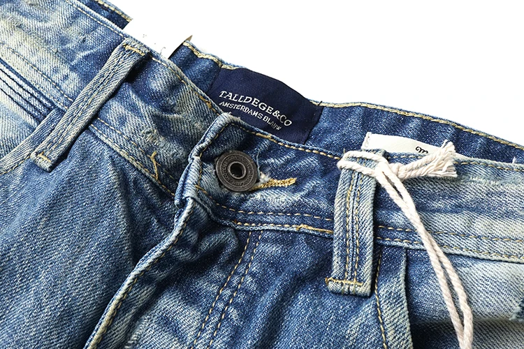 ABOORUN Марка NEW fashion Hi Street Мужская Мода рваные, потертые джинсы с рисунком пентаграммы Джинсы с вышивкой мужской в стиле «хип-хоп» Джинсы R322
