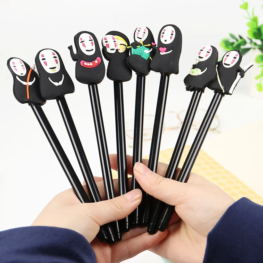 

Cartoon Miyazaki Hayao No Face Spirited Away Gel Ink Pen Signature Pen Escolar Papelaria School Supply Promotional Gift