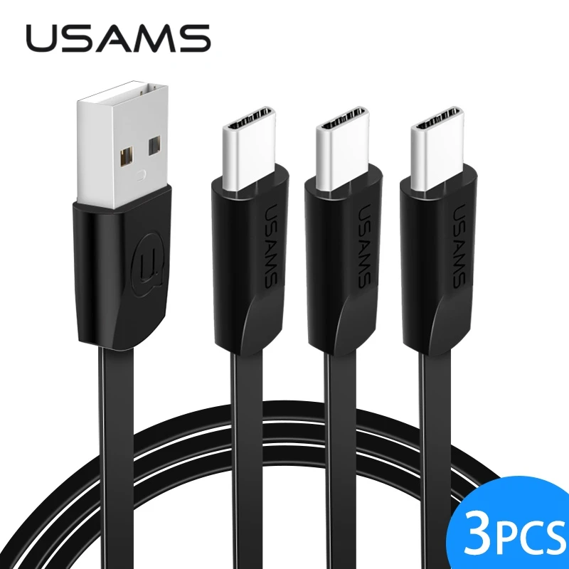 Usb кабель 3 шт./упак. type c USAMS 2A usb для зарядки и синхронизации данных Samsung s9 s8