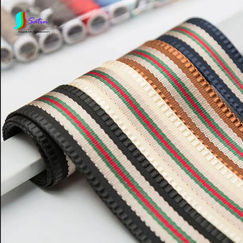 Width 3.8cm Black White Gold Blue Classic Striped Nylon Webbing Clothing Decorative Bag Strap Accessories 1meter/lot S653P | Дом и сад