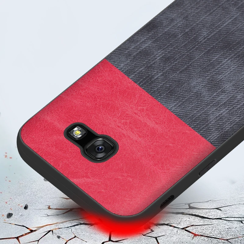 Case for Samsung A3 A5 2017 A320F A520F Soft TPU edge shockproof jeans PU leather back cover A7 A720F |