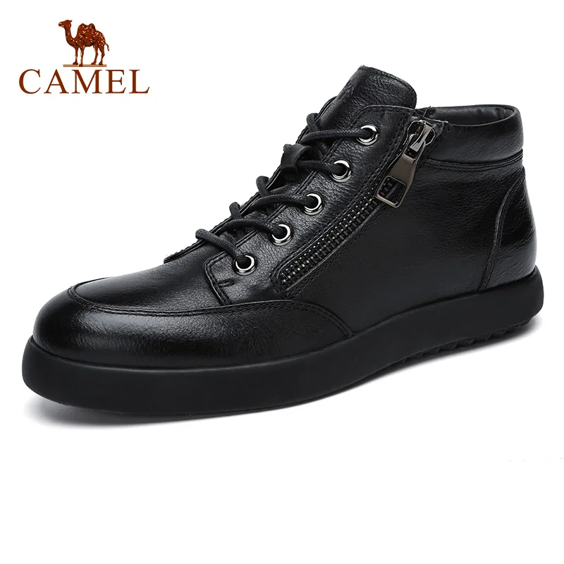 Мужские повседневные ботинки CAMEL модные трендовые мужские из натуральной кожи на