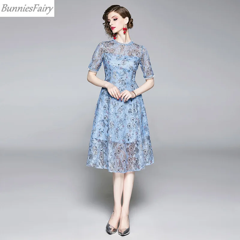 BunniesFairy 2019 летнее новое женское элегантное шикарное цветочное вязаное небесно