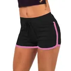 Женские байкерские шорты на шнурке, повседневные свободные короткие спортивные штаны на шнуровке, черные, серые, розовые короткие брюки