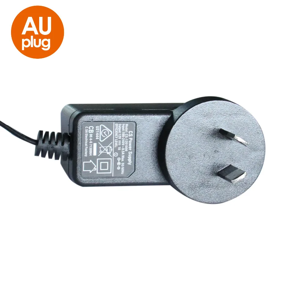 12V 1A AC 100 V-240 V адаптер преобразователя DC 12V 1A1000mA CE UL Стандартный источник питания EU UK AU US Штекер 5,5mm x 2,1mm для камеры видеонаблюдения