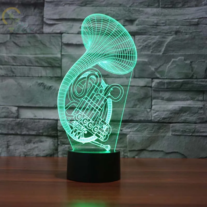 Креативный Sax 3D Led ночник дизайн USB лампы Новинка Подарки Светодиодная настольная