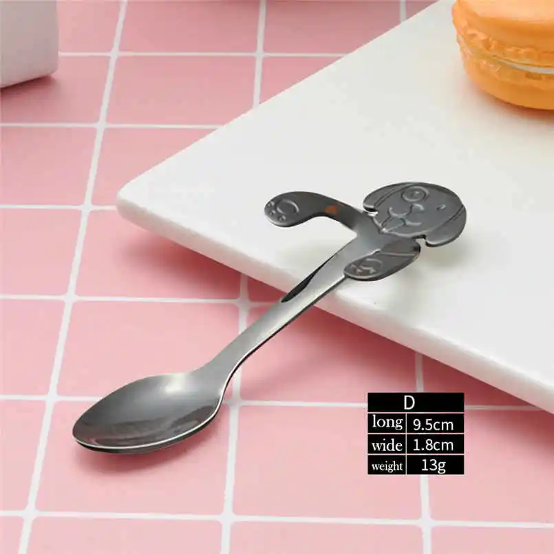 Coffee Spoons Кофейная ложка креативная Милая мультяшная собачка из нержавеющей стали ложка с длинной ручкой посуда аксессуары для гаджетов для кухни Столовые приборы@ 15 - Цвет: Coffee Spoons