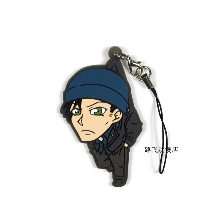 Detective Conan Action Figure Anime Model Jimmy Kudo Furuya Rei Akai Shuuichi Kaitou Kiddo Rubber Keychain Pendnat Toys Gifts | Игрушки и