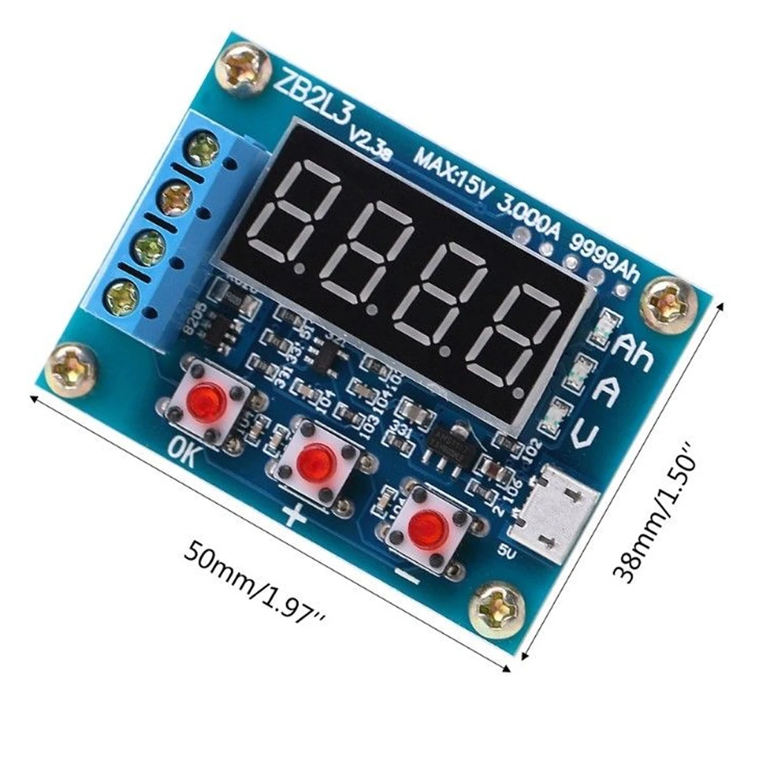 Электронная зарядка ZB2L3 литий-ионный свинцово-кислотный аккумулятор индикатор