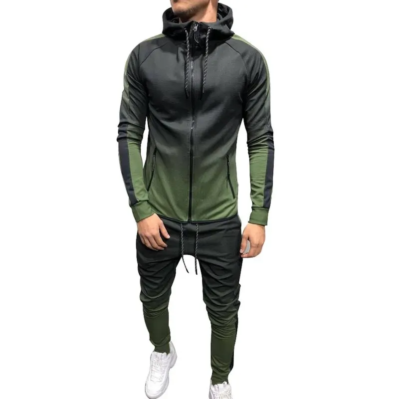 color 3 LASPERAL спортивный костюм на молнии из 2 предметов, мужской комплект, спортивный костюм, мужская одежда с принтом, толстовки с капюшоном, куртка, брюки, спортивные костюмы для мужчин - Цвет: color 3