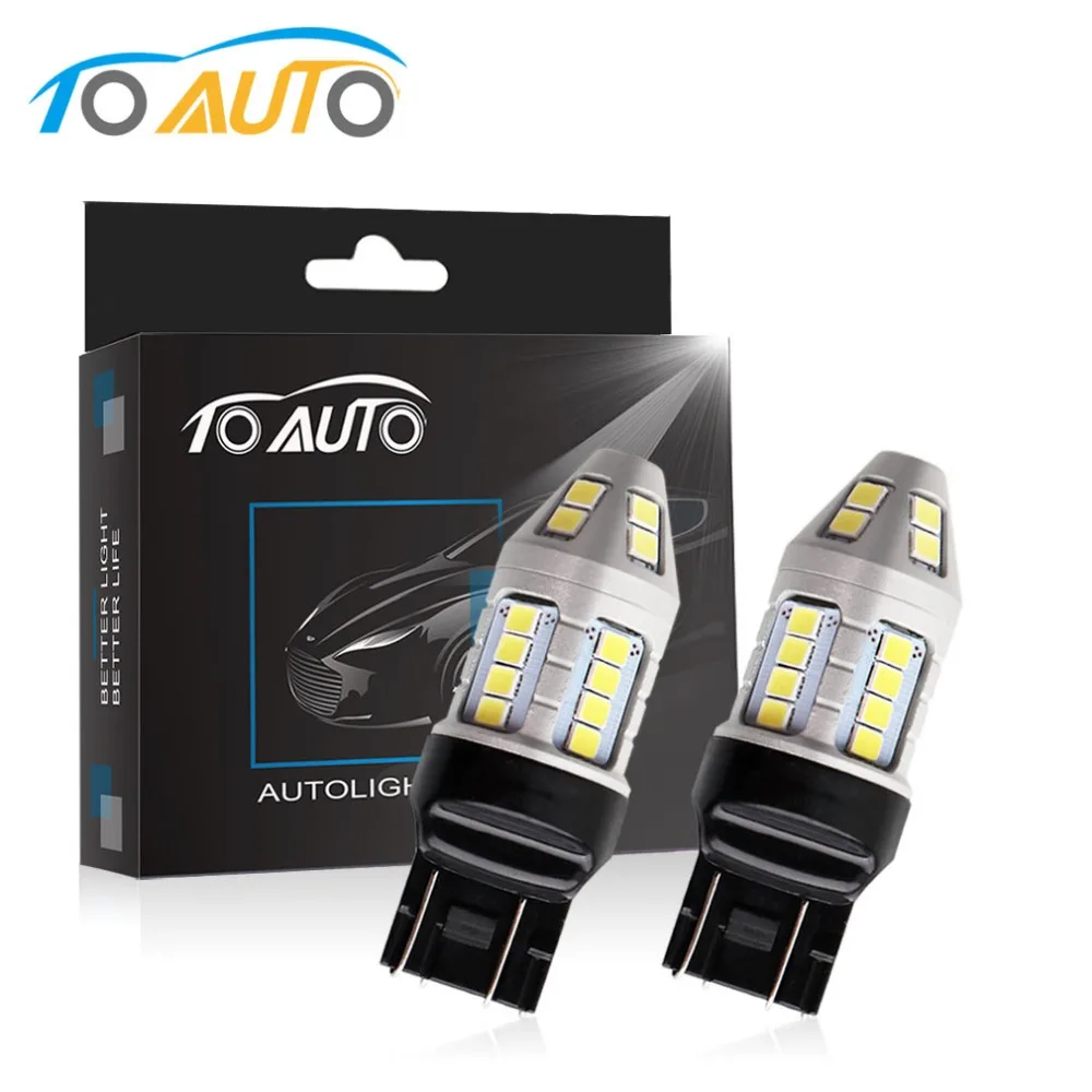 2 шт. T20 7440 W21W WY21W светодиодный 7443 W21/5 Вт лампы авто сигнала поворота парковки обратный огни автомобиля 12V Цвета