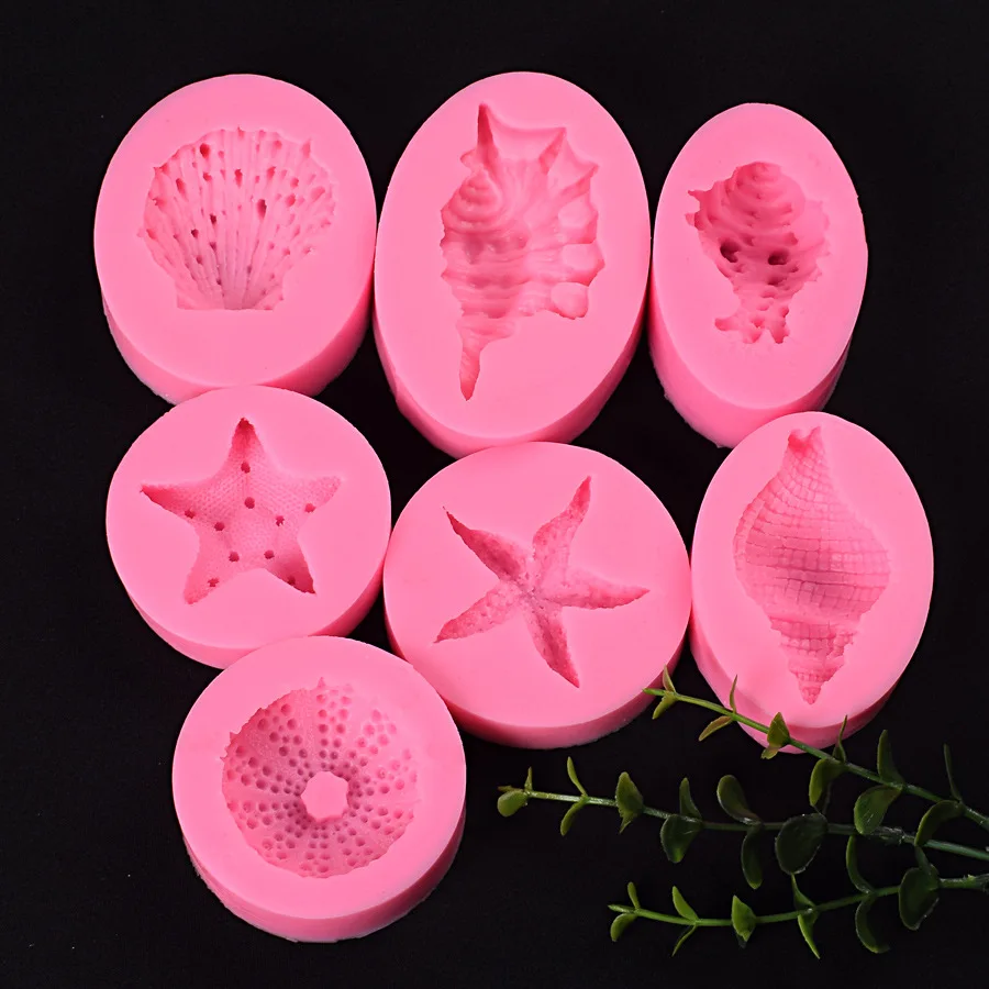 7 стилей ночных костюмов Морская жизнь силиконовые формы Fondant (сахарная) Gunpaste Торт