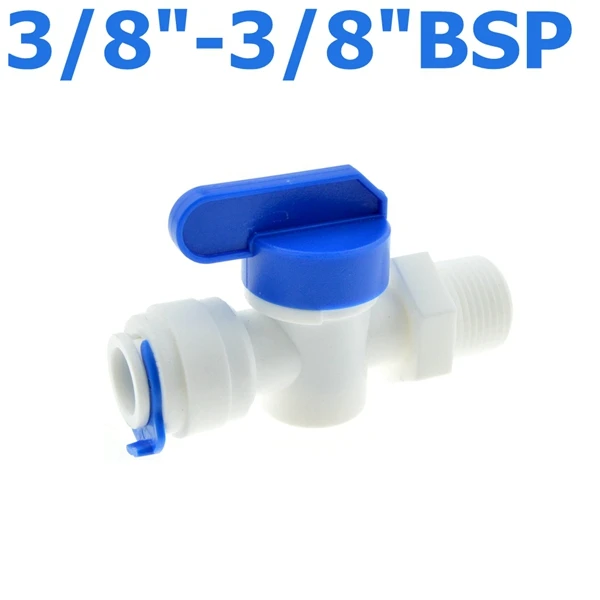 9.52-03 RO водный прямой 1/" 3/8" OD шланг 1/" BSP 1/2" с наружной резьбой быстроразъемные фитинги пластиковый шаровой клапан Reveser осмос фитинг - Цвет: 9.52-03