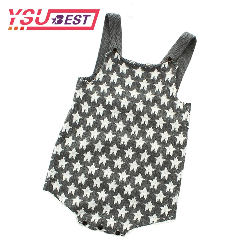 2020 Осенний комбинезон для маленьких мальчиков детский вязаный девочек и костюм