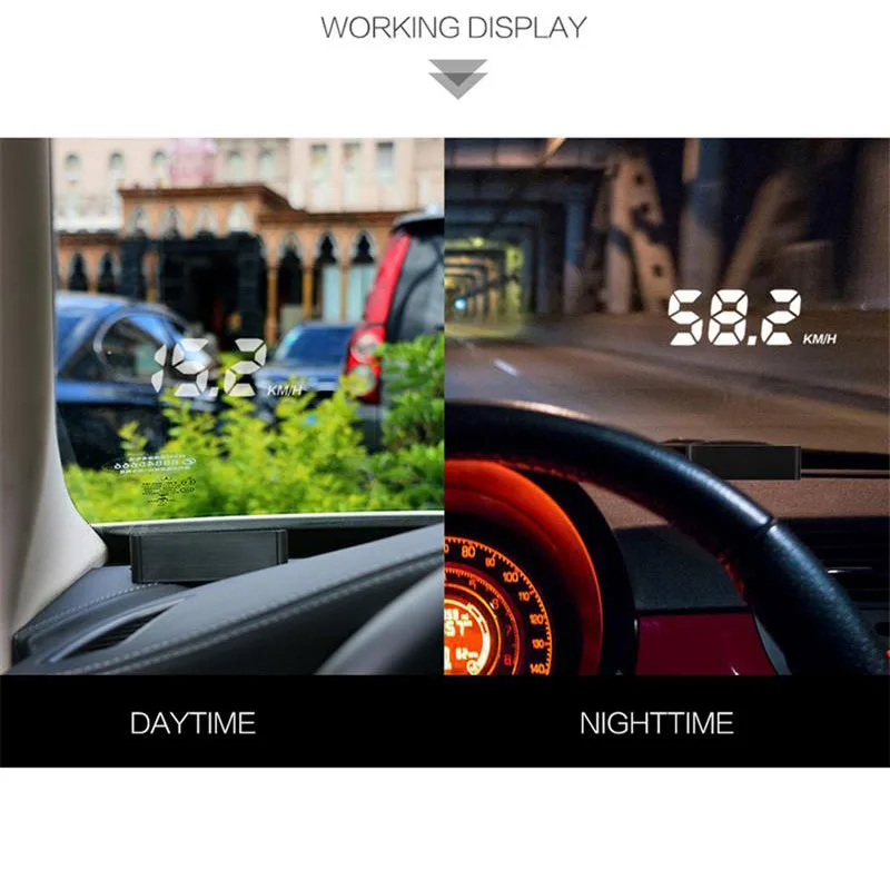 Автомобильный HUD Дисплей Скорость проектор OBD2 gps ometer Авто OBD 2 II Smart Универсальный