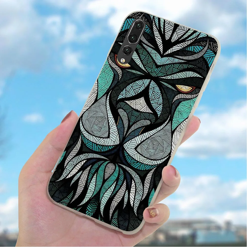 Мягкий ТПУ чехол для телефона с изображением льва тигра Huawei Mate 10 Pro 20 P8 P20 P30 P10 P9 Lite