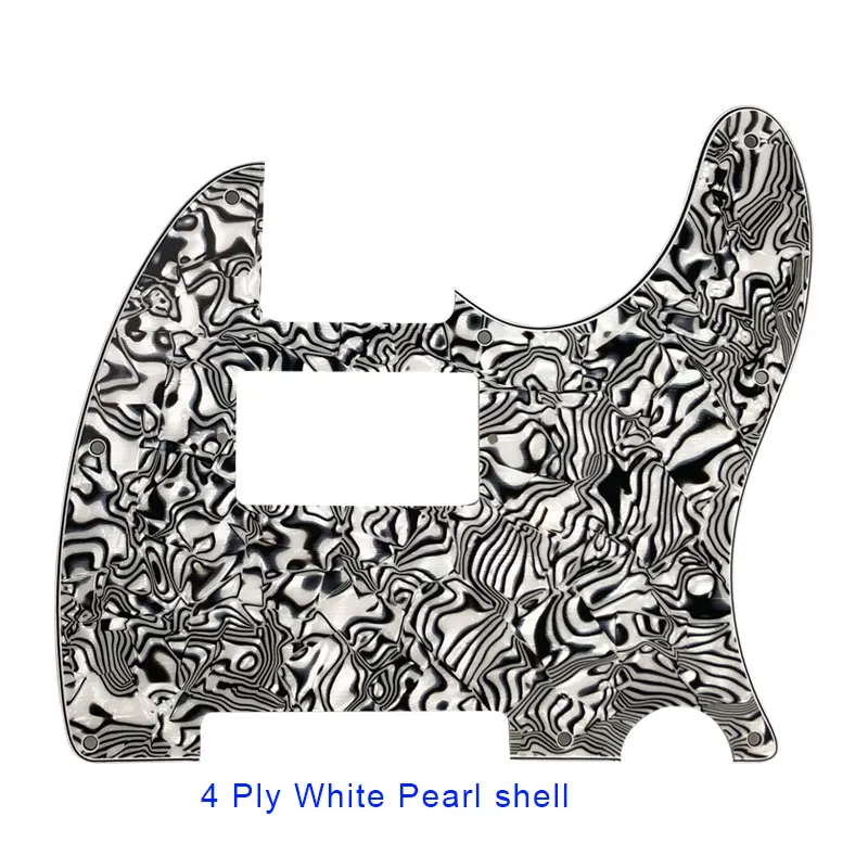 White Pearl Shell Запчасти для гитары Pleroo-для стандарта США 8 винтовых отверстий Tele Telecaster с PAF Humbucker Guitar Pickguard Scartch Plate - Цвет: White Pearl Shell