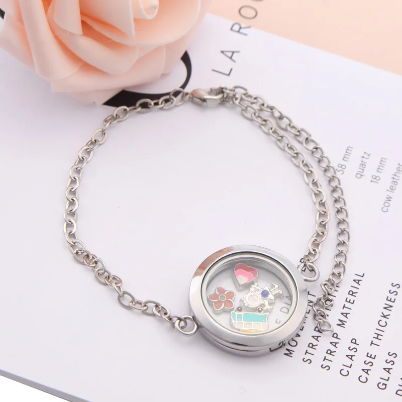 Vinnie дизайнерский открывающийся магнит из нержавеющей стали стеклянный браслет с