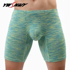 Мужское нижнее белье, боксеры, мужские трусы с защитой от трения, мужские длинные трусы, Hombre Boxershorts, Брендовые мужские трусы, шорты с пятью точками