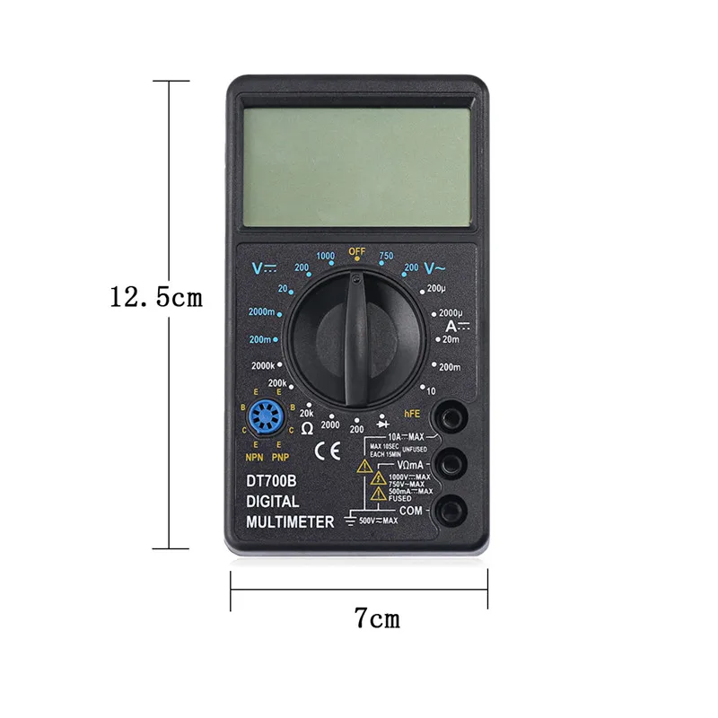 DT700B цифровой мультиметр AC DC Вольтметр Multimetro Напряжение Ток Сопротивление Тест er для электрического мультиметр диод тест