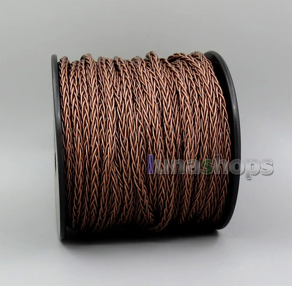 LN006143 Litz 8 Core чистый OCC посеребренный оптовый провод для пользовательских DIY Shure Fostex QDC ue 1964 westone кабель для наушников