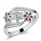 Кольцо с забавным дизайном для женщин и девушек, кольца из стерлингового серебра 925 пробы в трех цветах с фианитами, свадебная бижутерия, размеры 7 8 9