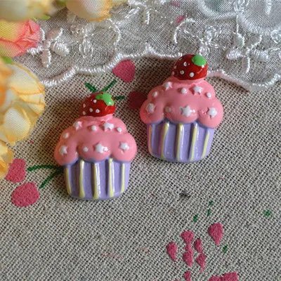 10 шт мороженого торт кабошоны с плоской обратной стороной смола для DIY чехол