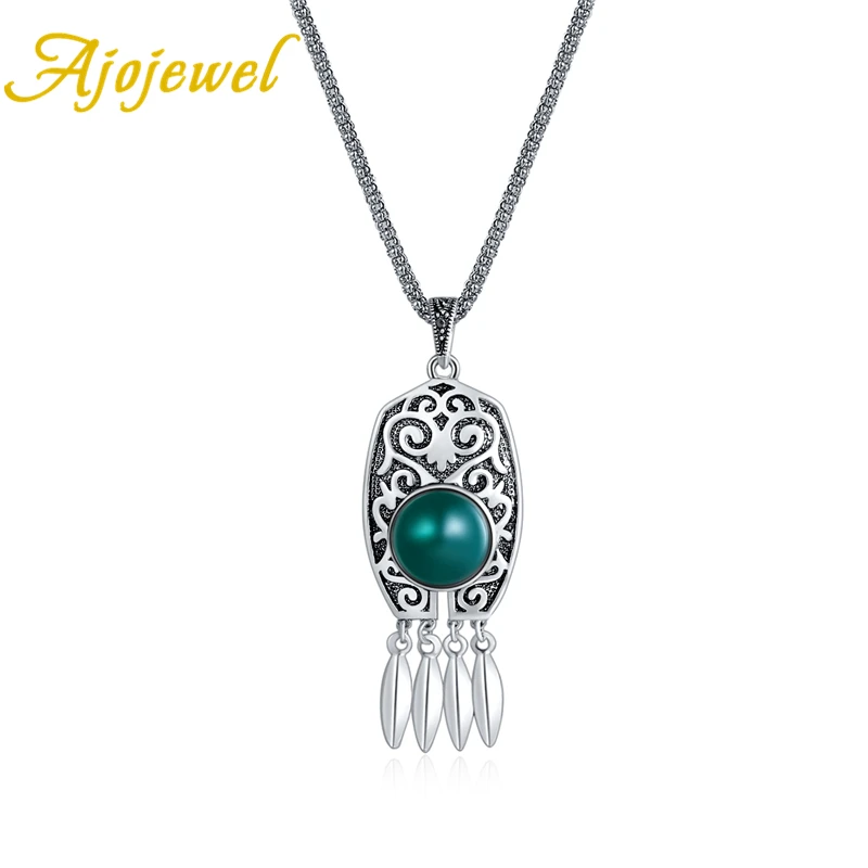 Ajojewel, винтажные резные оранжевые/зеленые серьги из смолы круглой формы с кисточкой, ожерелье, кольцо, размер 7,8, 9 для женщин, ювелирный набор, прекрасный подарок