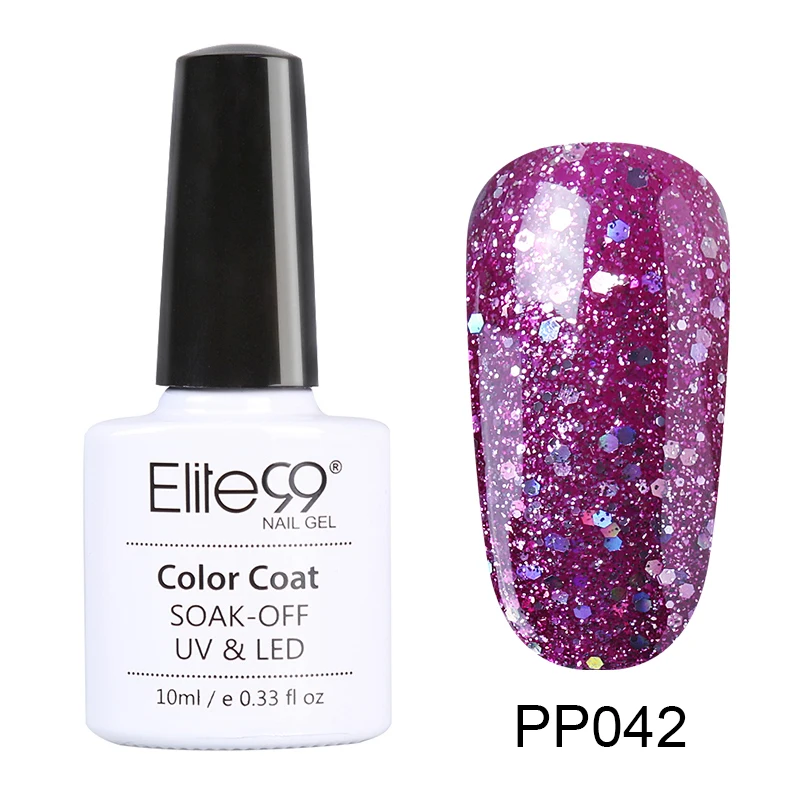 PP042 Elite99 фиолетовый цвет 10 мл Гель-лак замачиваемый УФ Гель-лак для ногтей для маникюра долговечный Гель-лак для ногтей - Цвет: PP042