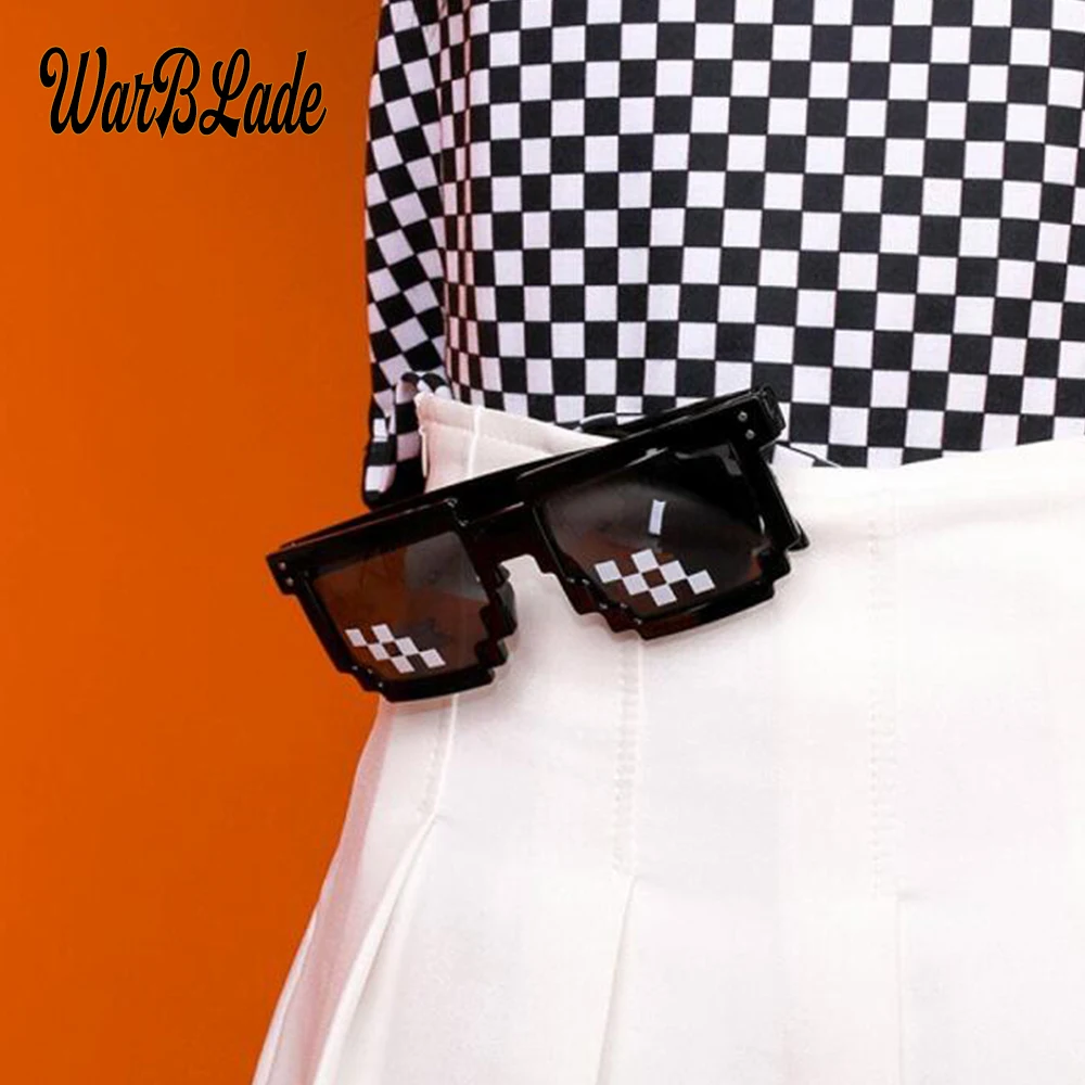Новинка 2018 винтажные детские очки 8 битные солнцезащитные для женщин и мужчин