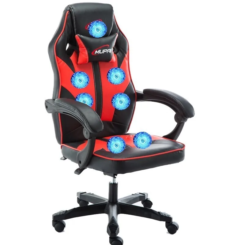 Высококачественное офисное кресло Poltrona Silla Gamer Esports 7 точечный массаж колесо Синтетическая кожа с подставкой для ног может лежать дома