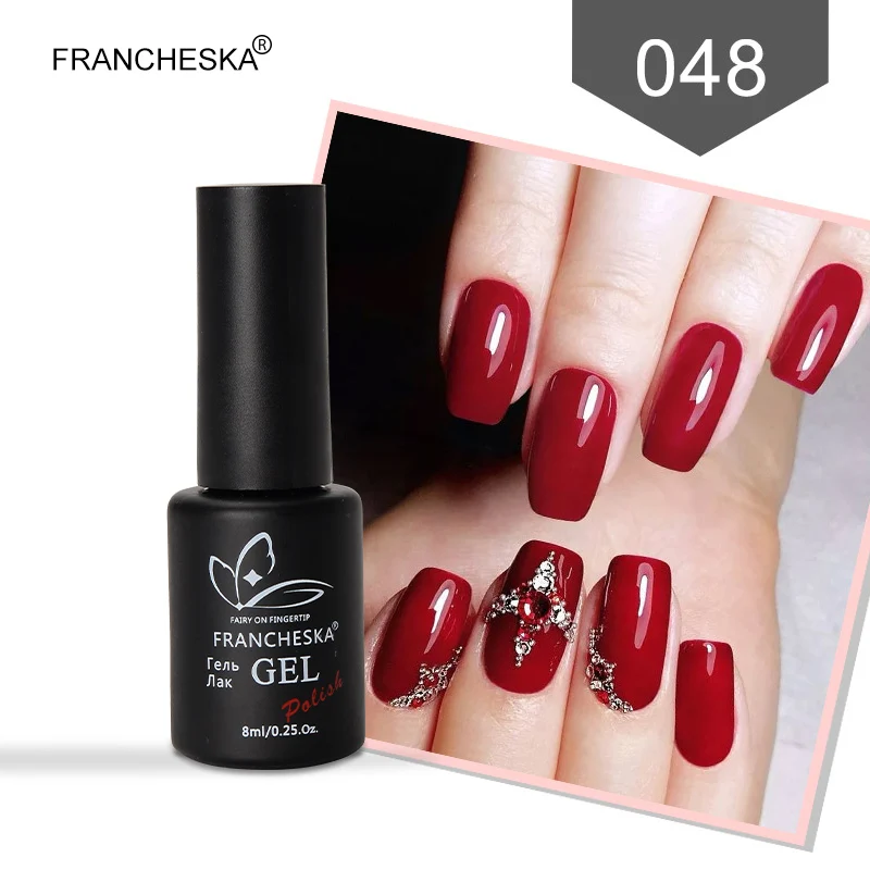 8ml Gel Polish 048 Francheska паутинка для ногтей 8мл гель краска набор паук гель лак для ногтей гель лак коди набор УФ светодиодный гель краска для ногтей лак для маникюра ногтей гель паутинка для ногтей дизайн для ногтей - Цвет: 8ml Gel Polish 048