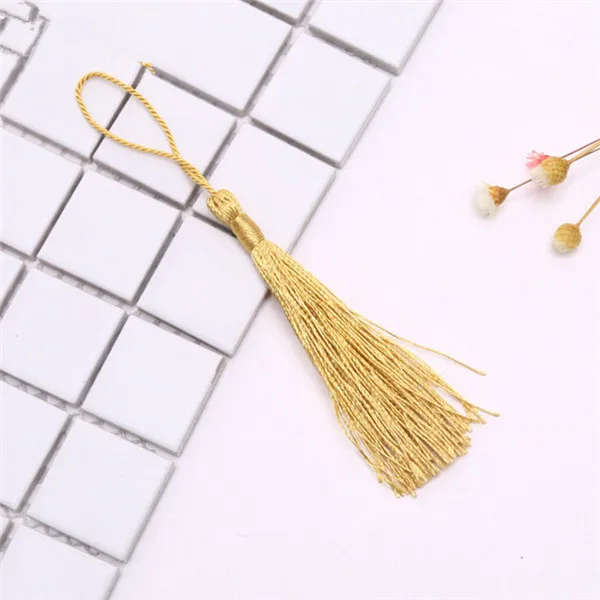 Gold Tassels 30 шт. полиэстер пушистые кисточки бахрома Кулон DIY Материал цветной шнур кисточки отделка дома вечерние украшения кисточки ленты аксессуары - Цвет: Gold Tassels